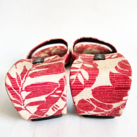 United Nude Mobius Slides Wedge Sandals Red Cream Tropical Print Size 37 / 6.5 - Picture 7 of 12